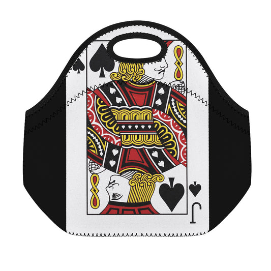 Jack Of Spades Playing Card Print Neoprene Lunch Bag