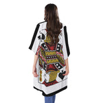 Jack Of Spades Playing Card Print Open Front Beach Cover Up