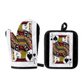 Jack Of Spades Playing Card Print Oven Mitt And Pot Holder Set