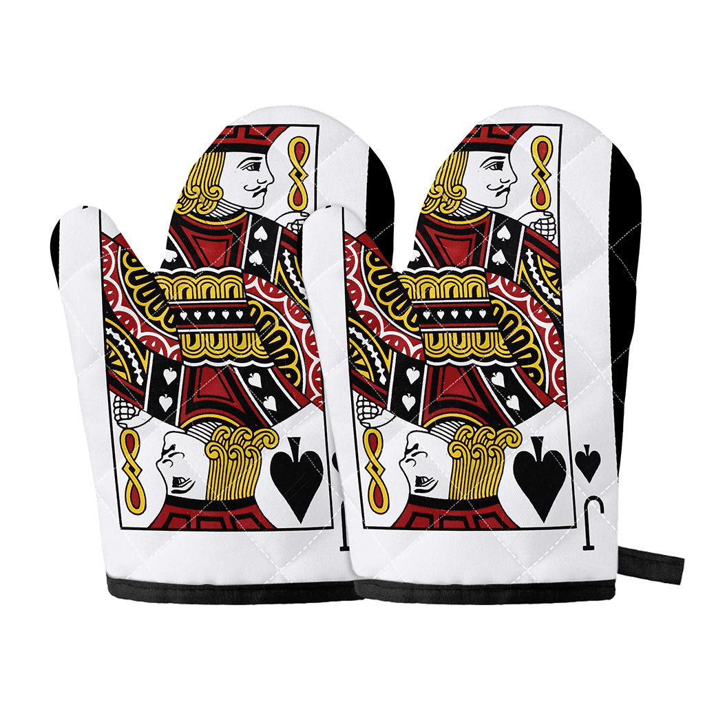 Jack Of Spades Playing Card Print Oven Mitts