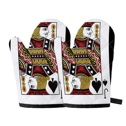 Jack Of Spades Playing Card Print Oven Mitts