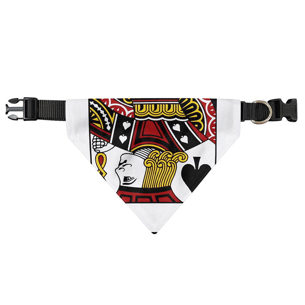Jack Of Spades Playing Card Print Over The Collar Dog Bandana