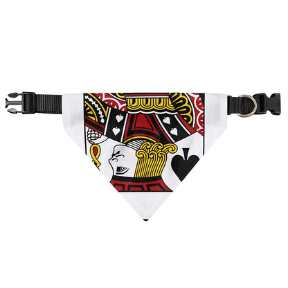 Jack Of Spades Playing Card Print Over The Collar Dog Bandana