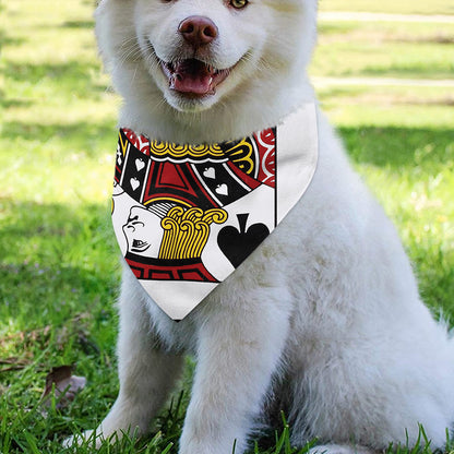 Jack Of Spades Playing Card Print Over The Collar Dog Bandana