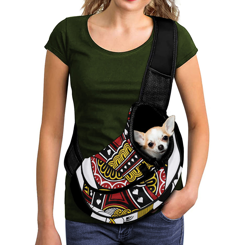 Jack Of Spades Playing Card Print Pet Sling Carrier
