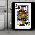 Jack Of Spades Playing Card Print Polyester Shower Curtain