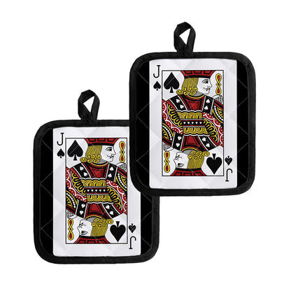 Jack Of Spades Playing Card Print Pot Holders