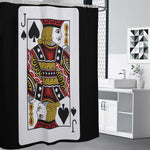 Jack Of Spades Playing Card Print Premium Shower Curtain