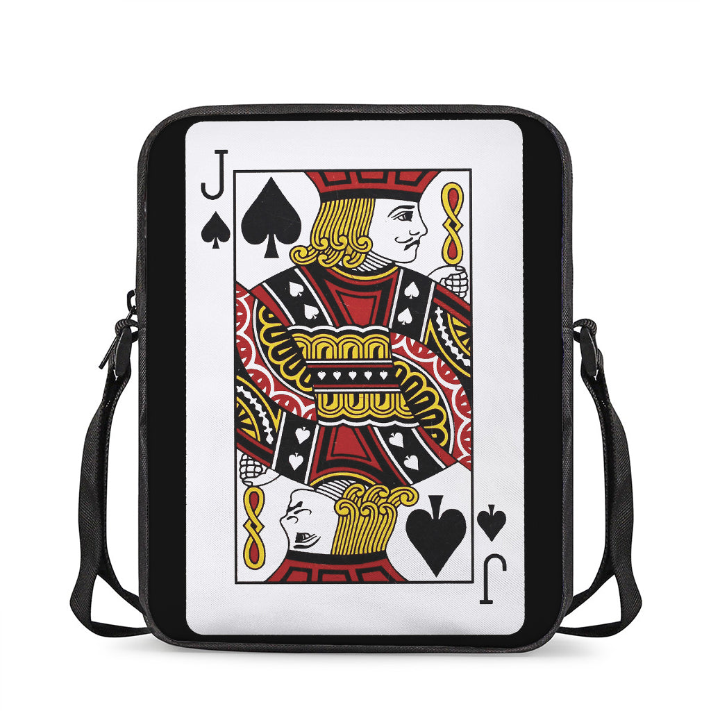 Jack Of Spades Playing Card Print Rectangular Crossbody Bag