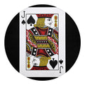 Jack Of Spades Playing Card Print Round Blanket