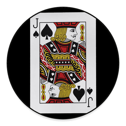 Jack Of Spades Playing Card Print Round Floor Mat