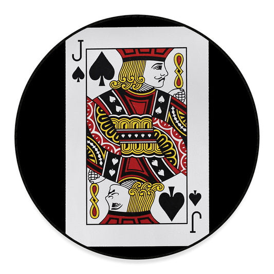 Jack Of Spades Playing Card Print Round Floor Mat