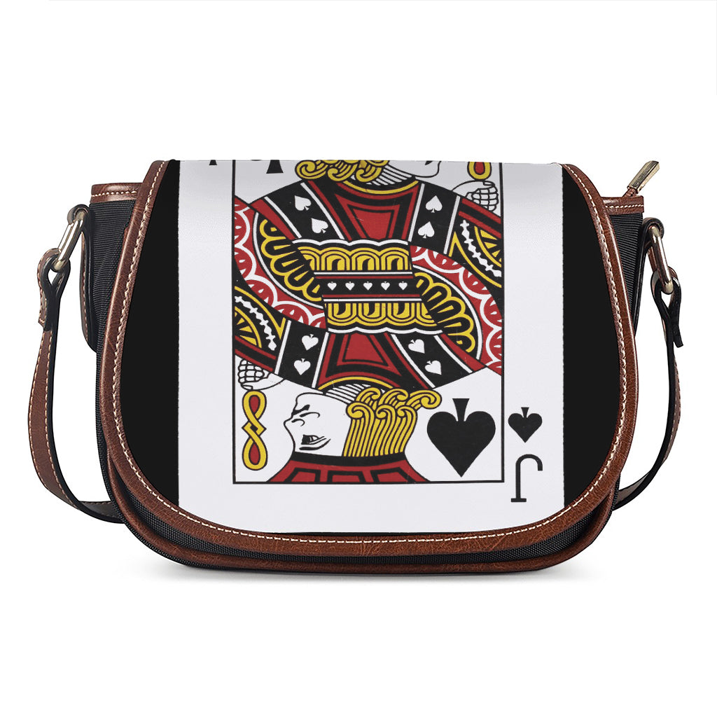 Jack Of Spades Playing Card Print Saddle Bag