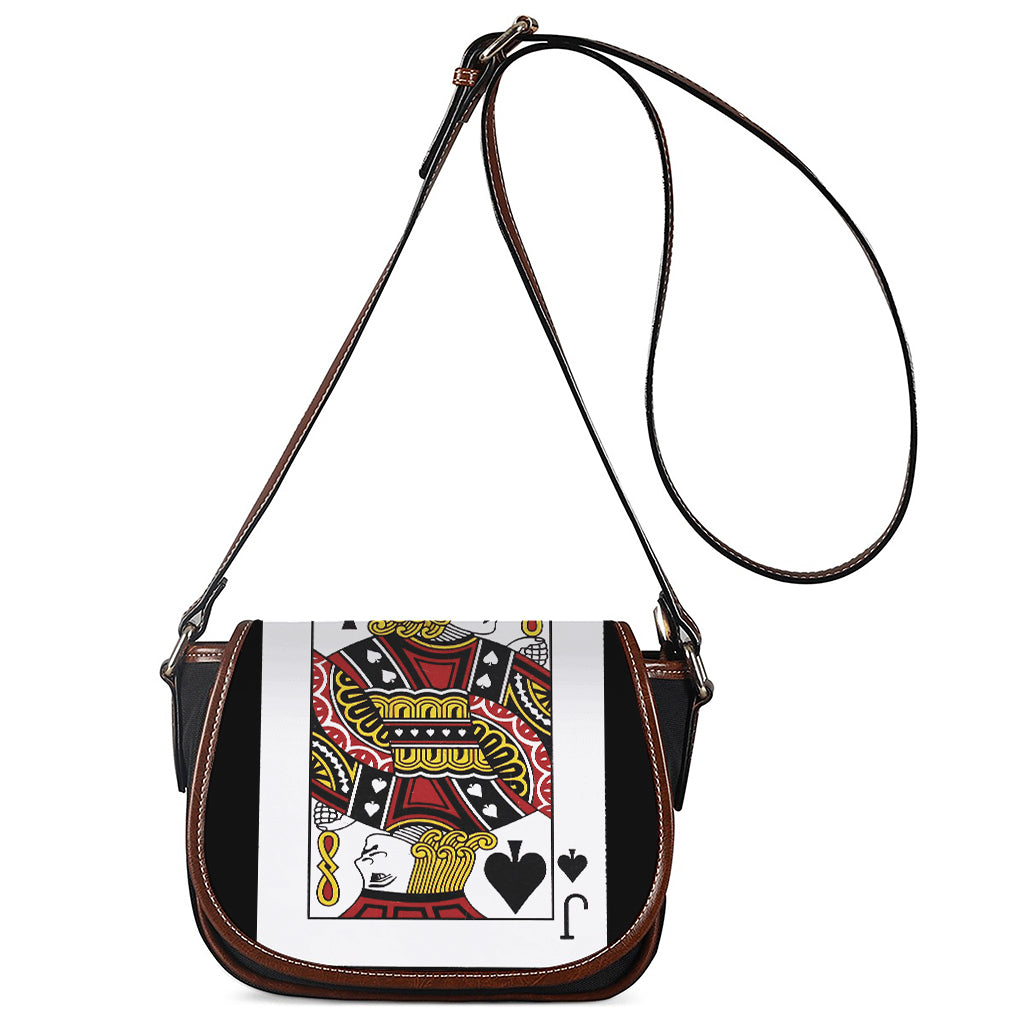 Jack Of Spades Playing Card Print Saddle Bag