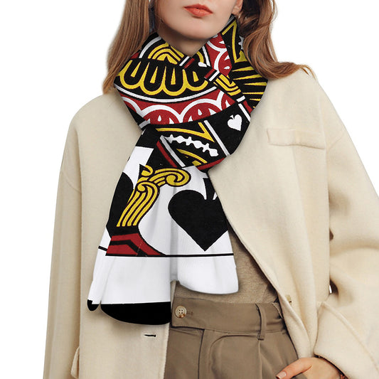 Jack Of Spades Playing Card Print Scarf