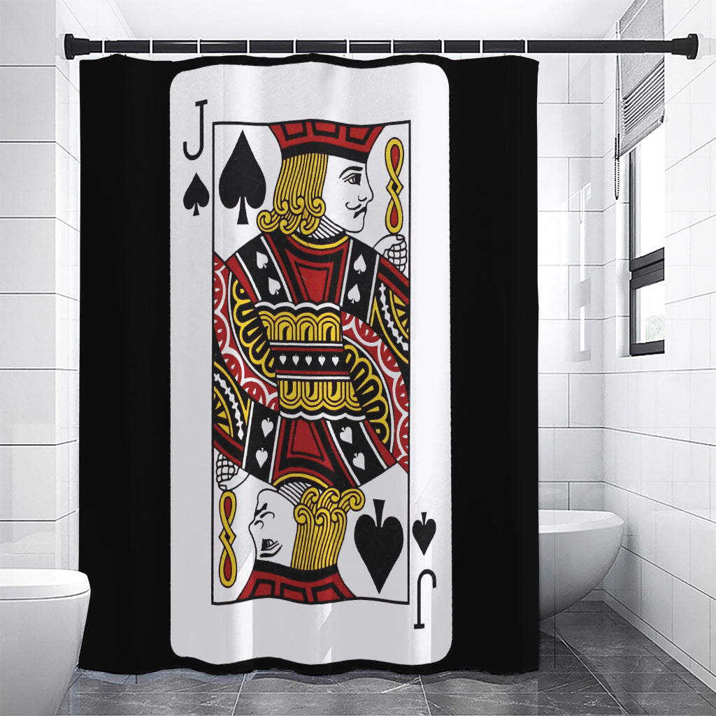 Jack Of Spades Playing Card Print Shower Curtain