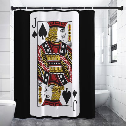 Jack Of Spades Playing Card Print Shower Curtain