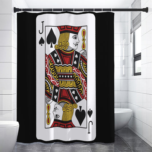 Jack Of Spades Playing Card Print Shower Curtain