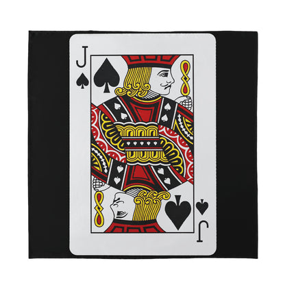 Jack Of Spades Playing Card Print Silk Bandana