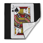 Jack Of Spades Playing Card Print Silk Bandana