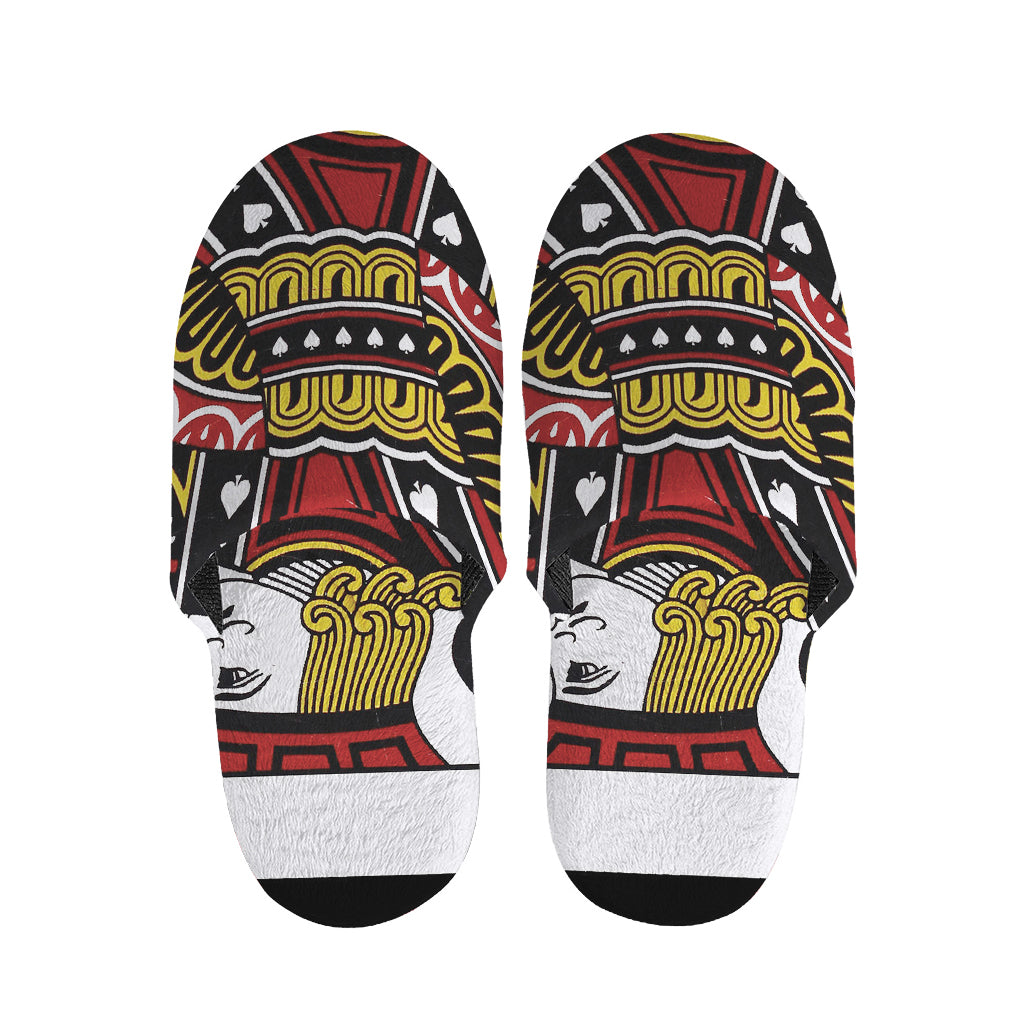 Jack Of Spades Playing Card Print Slippers