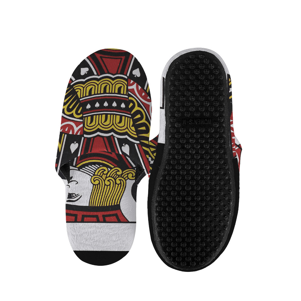 Jack Of Spades Playing Card Print Slippers