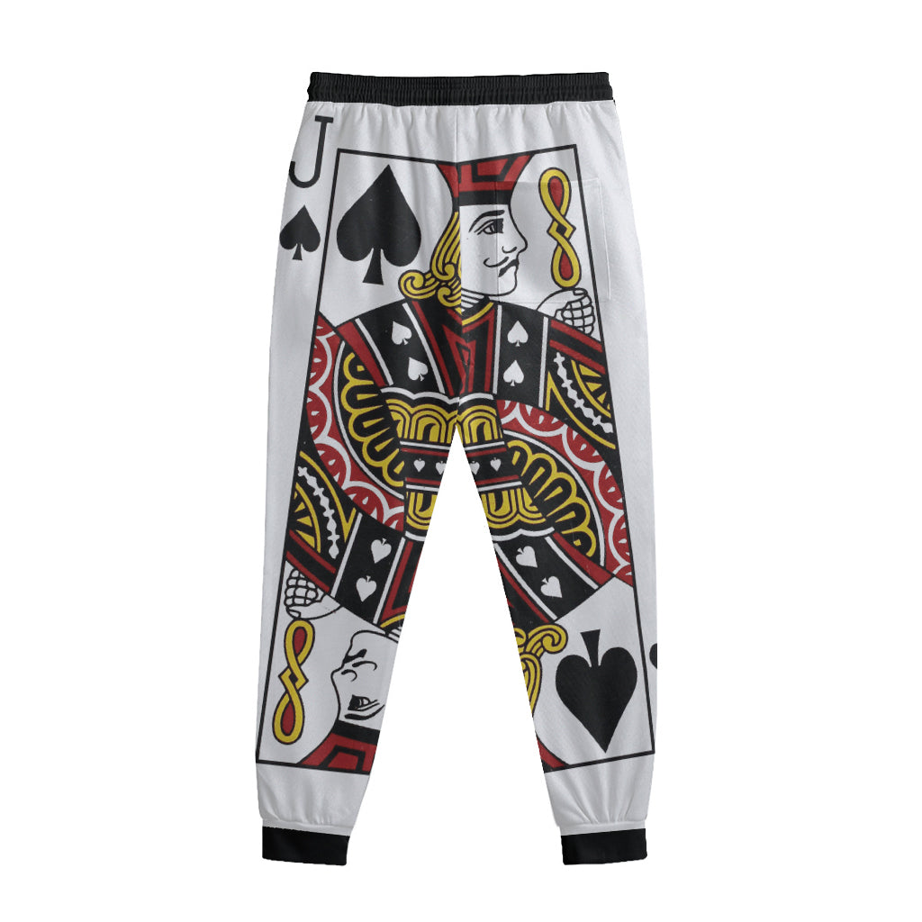 Jack Of Spades Playing Card Print Sweatpants