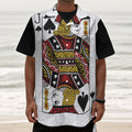 Jack Of Spades Playing Card Print Textured Short Sleeve Shirt