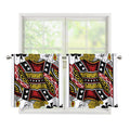 Jack Of Spades Playing Card Print Tier Curtains