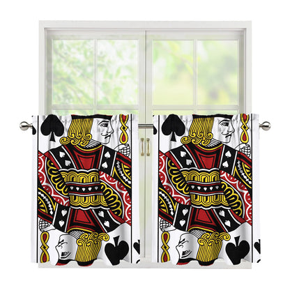 Jack Of Spades Playing Card Print Tier Curtains