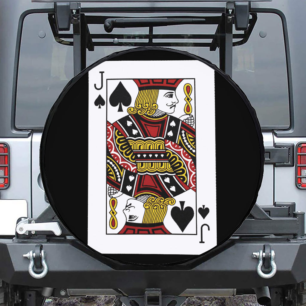 Jack Of Spades Playing Card Print Tire Cover