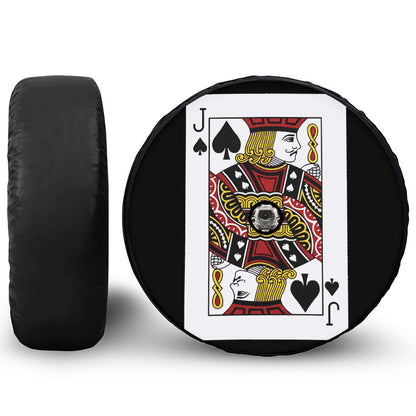 Jack Of Spades Playing Card Print Tire Cover With Camera Hole
