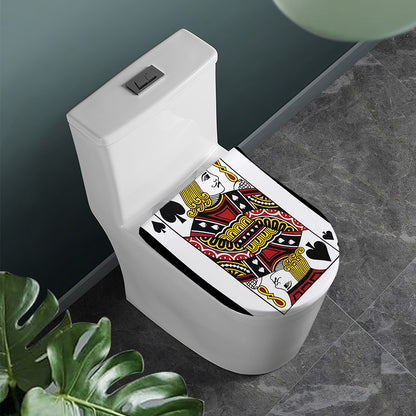 Jack Of Spades Playing Card Print Toilet Lid Cover