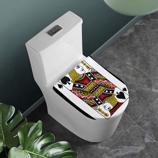 Jack Of Spades Playing Card Print Toilet Lid Cover