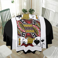 Jack Of Spades Playing Card Print Waterproof Round Tablecloth