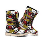Jack Of Spades Playing Card Print Winter Boots