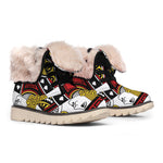 Jack Of Spades Playing Card Print Winter Boots