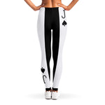 Jack Of Spades Playing Card Print Women's Leggings