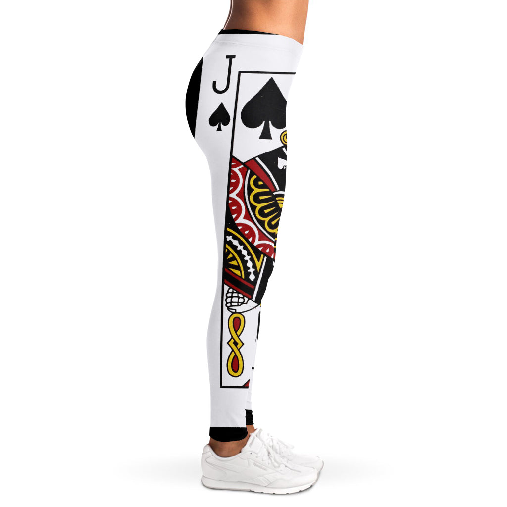 Jack Of Spades Playing Card Print Women's Leggings