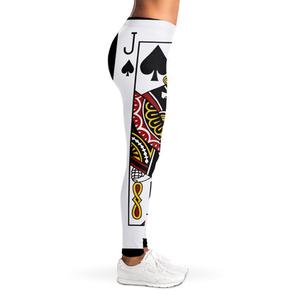 Jack Of Spades Playing Card Print Women's Leggings