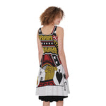 Jack Of Spades Playing Card Print Women's Sleeveless Dress