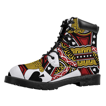 Jack Of Spades Playing Card Print Work Boots
