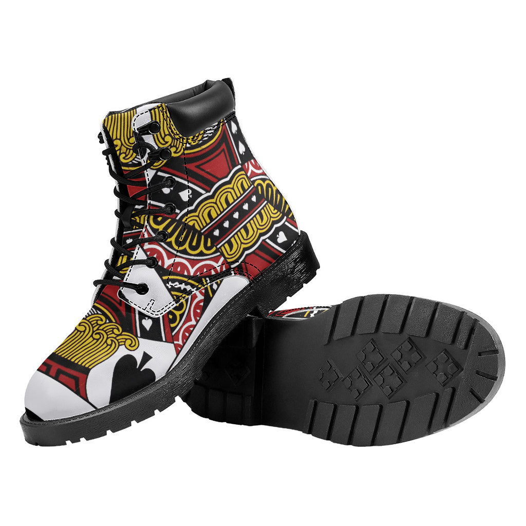 Jack Of Spades Playing Card Print Work Boots