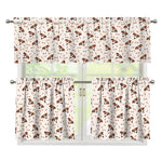 Jack Russell Terrier And Bone Print 3 Piece Kitchen Curtains