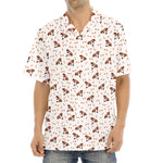 Jack Russell Terrier And Bone Print Aloha Shirt