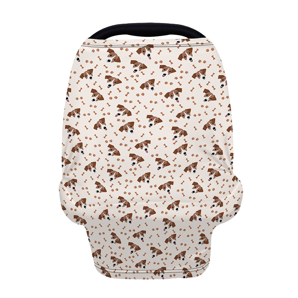 Jack Russell Terrier And Bone Print Baby Seat Cover