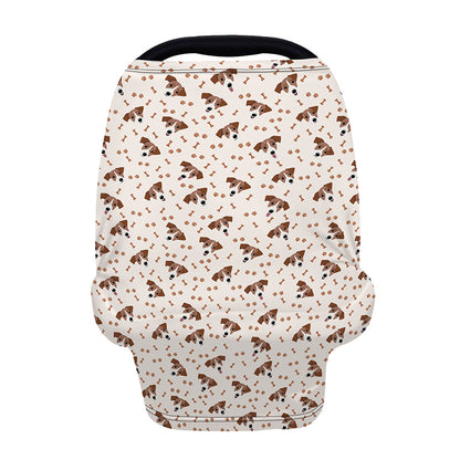 Jack Russell Terrier And Bone Print Baby Seat Cover