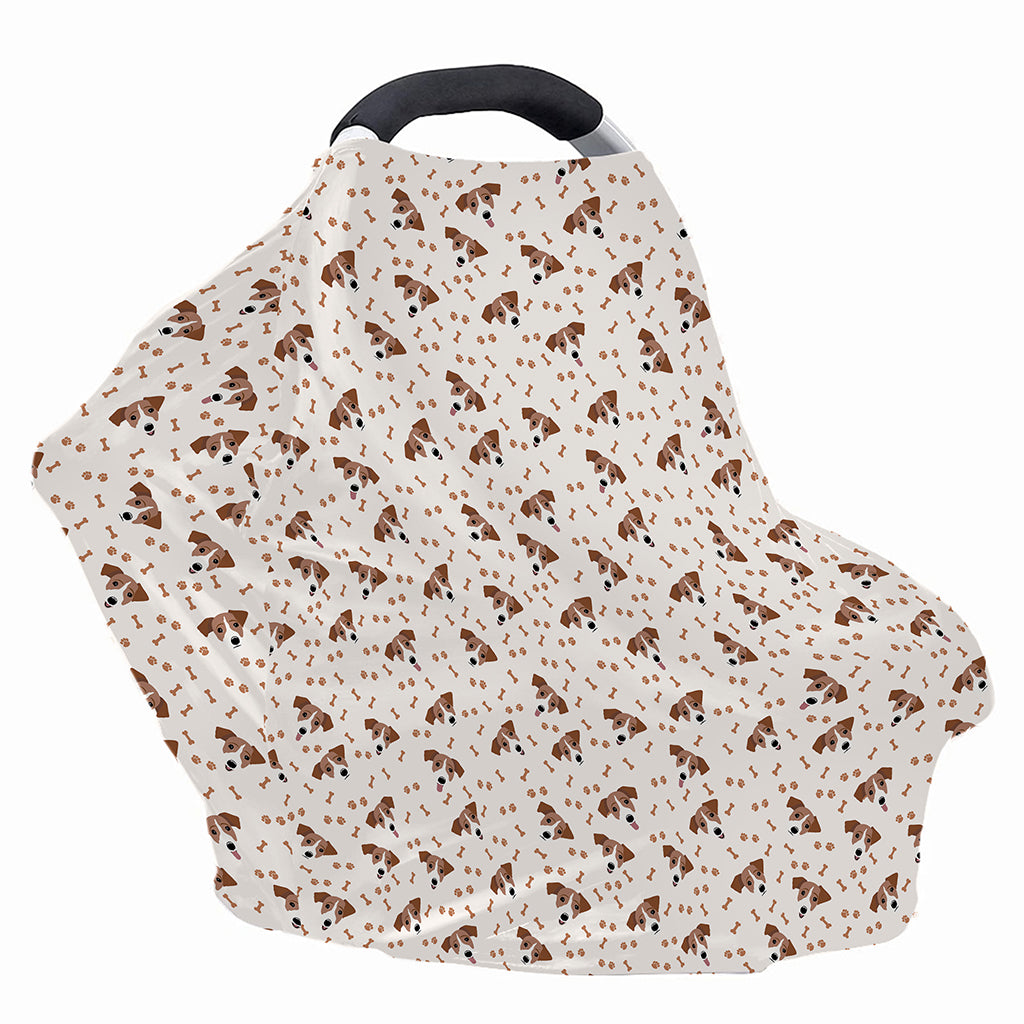 Jack Russell Terrier And Bone Print Baby Seat Cover