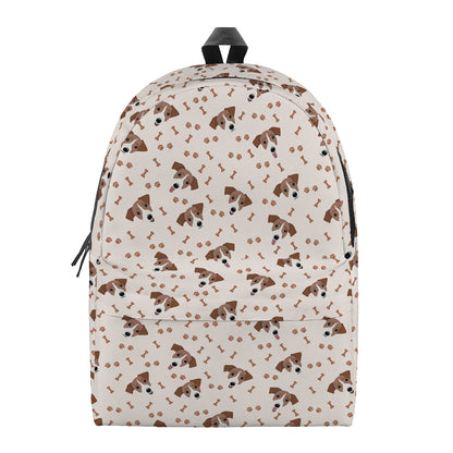Jack Russell Terrier And Bone Print Backpack