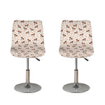 Jack Russell Terrier And Bone Print Bar Stool Covers